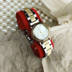 Montre IEKE modèle rond couleur Blanche Bracelet doré-argent pour femme